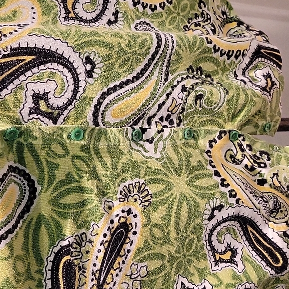 Designers Originals Paisley Design, V-Neck Cardigan, Size 2X - Picture 3 of 9